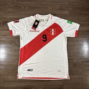 Peru National Team 2022 Home Football Shirt #9 LAPADULA Marathon Jersey Size M